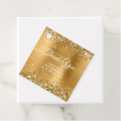 Glittery Gold Monogram 21. Geburtstag Vielen Dank Geschenkanhänger (Beispiel)