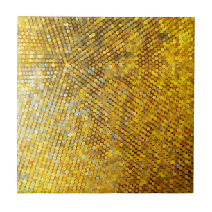 Glittery Gold Mosaic Fliese