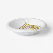 Glittery Gold Palms Kinderdusche Tropical Weddings Pappteller (Gewinkelt)