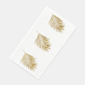 Glittery Gold Palms Tropical Baby Dusche Hochzeite Serviette (Ecke)