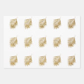 Glittery Gold Palms Tropical Weddings Celebrration Geschenkpapier Set (Vorderseite)