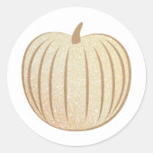 Glittery Gold Pumpkin Fall Umschlag Aufkleber (Vorderseite)