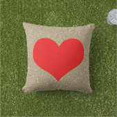 Glittery Gold Red Heart Niedlich Valentinstag Gesc Kissen (Golfball-Marker)