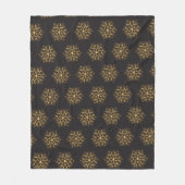 Glittery Gold Snowflakes Fleecedecke (Vorderseite)