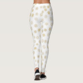 Glittery Gold Snowflakes Leggings (Rückseite)