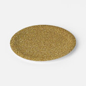 Glittery Gold Sparkle Babydusche Geburtstagssehen Pappteller (Schrägansicht)