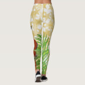 Glittery Gold Stars Parrot und Butterfly Leggings (Rückseite)