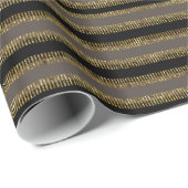 Glittery Gold Streifen Muster GIF Packpapier (Rolleneckpunkt)