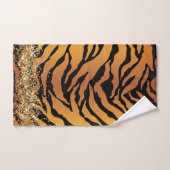 Glittery Gold Tiger Safari Print Bath Handtuch Set (Handtuch)