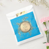Glittery Gold Turtle on Blue Birthday Geschenktütchen (Versiegelt)
