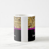 Glittery Gold u. Schwarzes Kaffeetasse (Mittel)