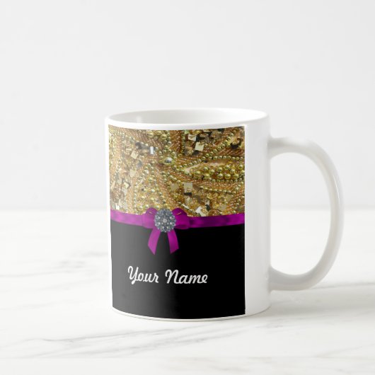 Glittery Gold u. Schwarzes Kaffeetasse (Rechts)