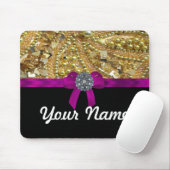 Glittery Gold u. Schwarzes Mousepad (Mit Mouse)