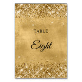 Glittery Gold Wedding Tischnummer (Vorderseite)