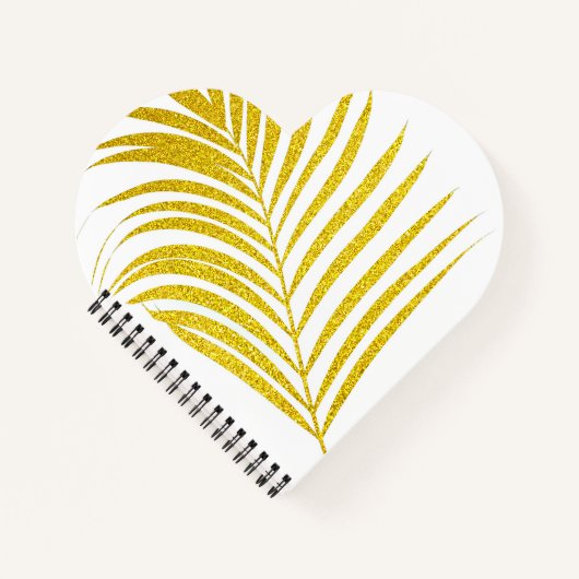 Glittery Golden Palm Tree Tropical Gefallen Niedli Notizblock (Vorderseite)