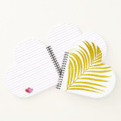 Glittery Golden Palm Tree Tropical Gefallen Niedli Notizblock (Innenseite)