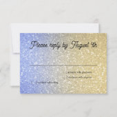 Glittery Gradient UAWG Blue RSVP Karte (Vorderseite)