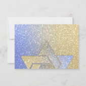 Glittery Gradient UAWG Blue RSVP Karte (Rückseite)