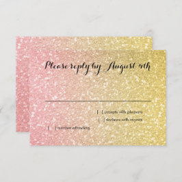 Glittery Gradient UAWG Coral RSVP Karte