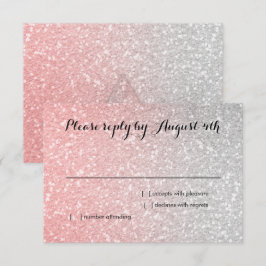 Glittery Gradient UAWG Coral RSVP Karte
