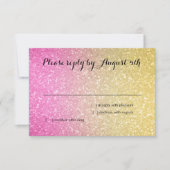Glittery Gradient UAWG Hot Pink RSVP Karte (Vorderseite)