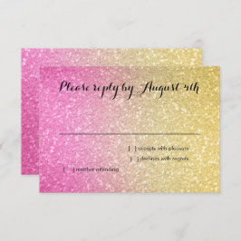 Glittery Gradient UAWG Hot Pink RSVP Karte