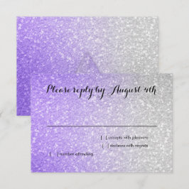 Glittery Gradient UAWG Lila RSVP Karte