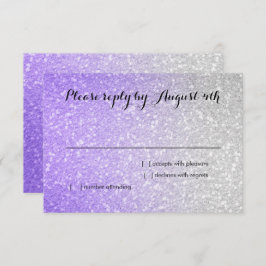 Glittery Gradient UAWG Lila RSVP Karte