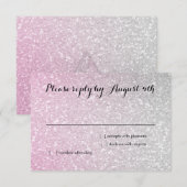 Glittery Gradient UAWG Pink RSVP Karte (Vorne/Hinten)
