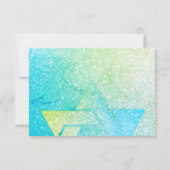 Glittery Gradient UAWG Tutquoise Limon RSVP Karte (Rückseite)