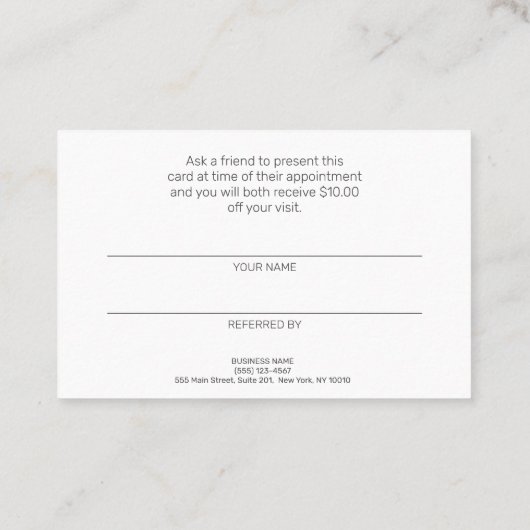 Glittery Green Luxury Salon Referent Kunde Visitenkarte (Rückseite)