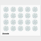 Glittery Green Snowflake Sticker (Blatt)