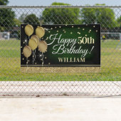 Glittery Green und Gold Happy Birthday Banner (Insitu)