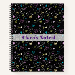 Glittery Hearts - Imitate Glitzer Pattern Notizblock