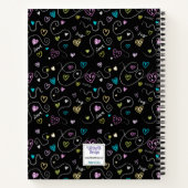 Glittery Hearts - Imitate Glitzer Pattern Notizblock (Rückseite)