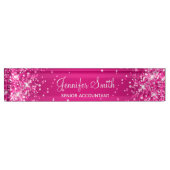 Glittery Hot Pink Gradient Namensplakette (Vorderseite)