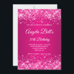 Glittery Hot Pink Raspberry Ombre Foto Einladung<br><div class="desc">Eine mit Monogramm Einladung zum 30. Geburtstag. Sie können den Text für eine weitere Meilenstein Geburtstagsfeier anpassen. Die digitale Kunst bietet Imitate funkelnd heiß rosa Glitzer mit extra Glitzern gegen ein heißes rosa und dunklere Himbeerrosa Omelfarbe. Behalte oder löscht den Glitzer und die Glitzern über Ihr Foto auf der Rückseite....</div>