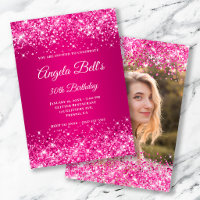 Glittery Hot Pink Raspberry Ombre Foto