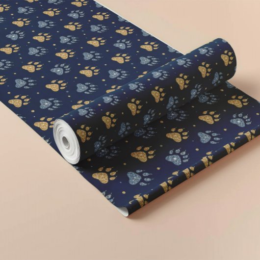 Glittery Hunde Muster für Pelznahrung Geschenkpapier