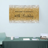 Glittery Imitate Gold Silber 40. Geburtstag Willko Banner (Messeveranstaltung)