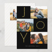 Glittery JOY 4 Image Feiertagskarte (Vorne/Hinten)