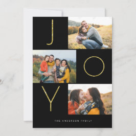 Glittery JOY 4 Image Feiertagskarte