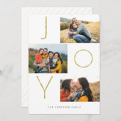 Glittery JOY 4 Image Feiertagskarte (Vorne/Hinten)