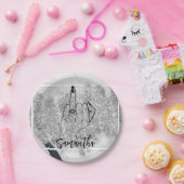 Glittery Junggeselinnen-Abschied | BRAUTPARTY Pappteller (Party)