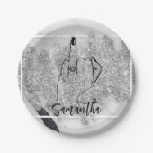 Glittery Junggeselinnen-Abschied | BRAUTPARTY Pappteller (Vorderseite)