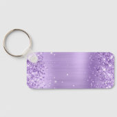 Glittery Lavender Foil Extravagant Monogram Schlüsselanhänger (Rückseite)