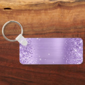 Glittery Lavender Foil Extravagant Monogram Schlüsselanhänger (Rückseite)