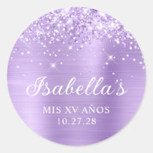 Glittery Lavender Foil Mis XV Años