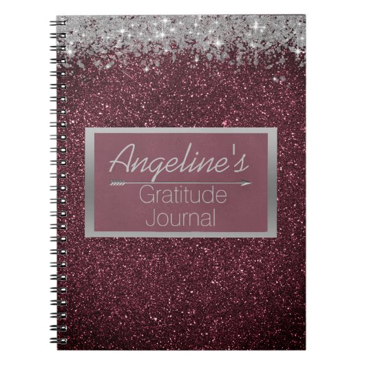 Glittery Lavender Silver Danky Journal Notizblock (Vorderseite)
