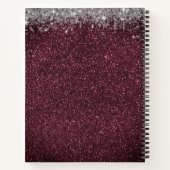 Glittery Lavender Silver Sketch Book Notizblock (Rückseite)